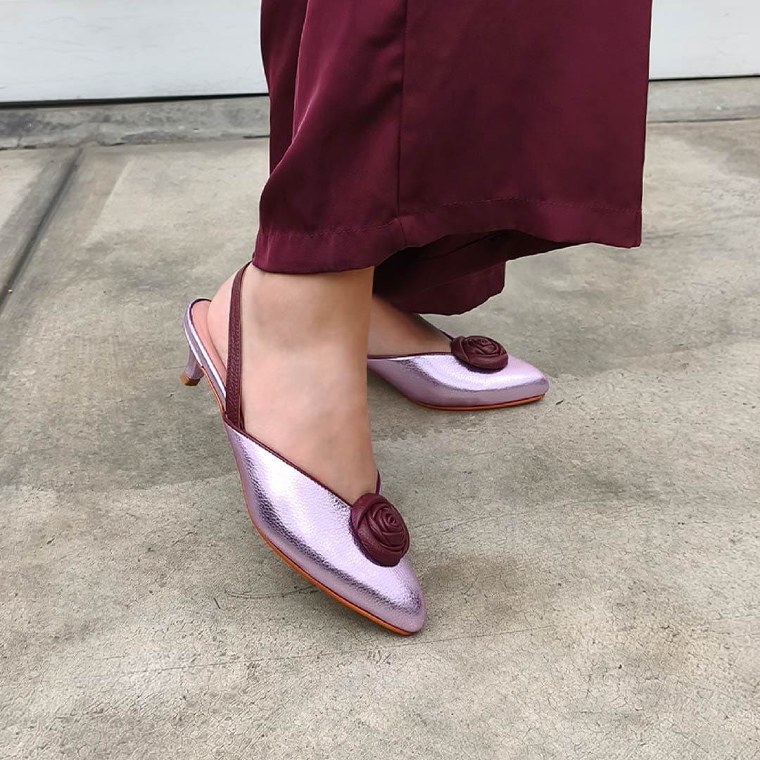 TACONES ROSSETTA ROSADO METALIZADO