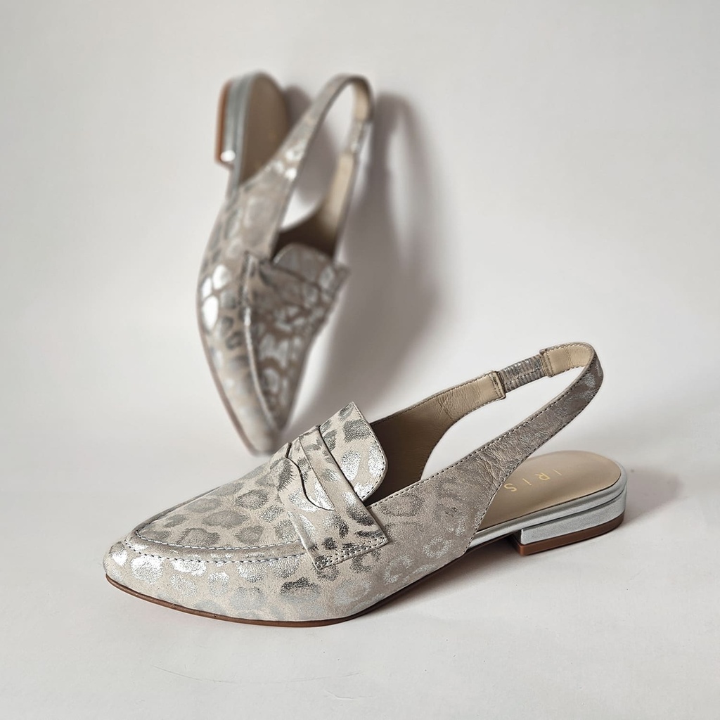 MOCASINES NAYA ANIMAL PRINT LEOPARDO PLATEADO