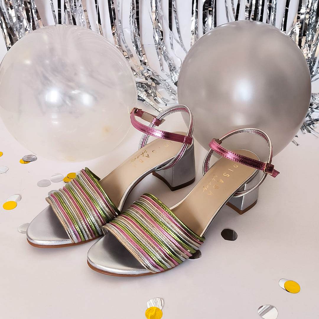 SANDALIAS IRIS MULTICOLOR METALIZADO