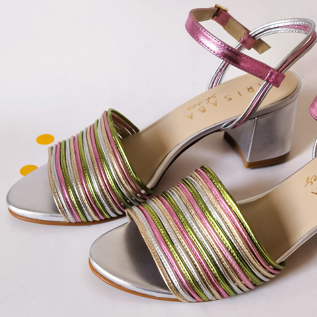 SANDALIAS IRIS MULTICOLOR METALIZADO
