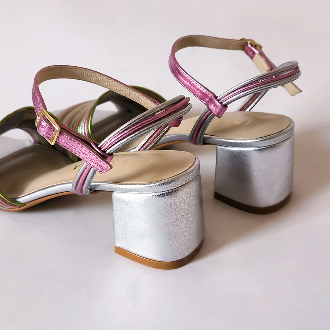 SANDALIAS IRIS MULTICOLOR METALIZADO