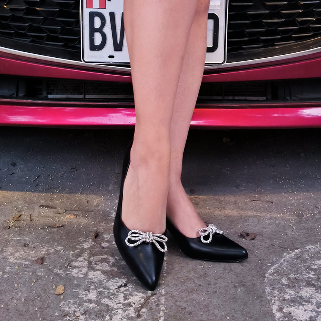 STILETTOS MORGANA NEGRO BRILLOSO
