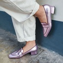 MOCASINES THAIS ROSADO METALIZADO