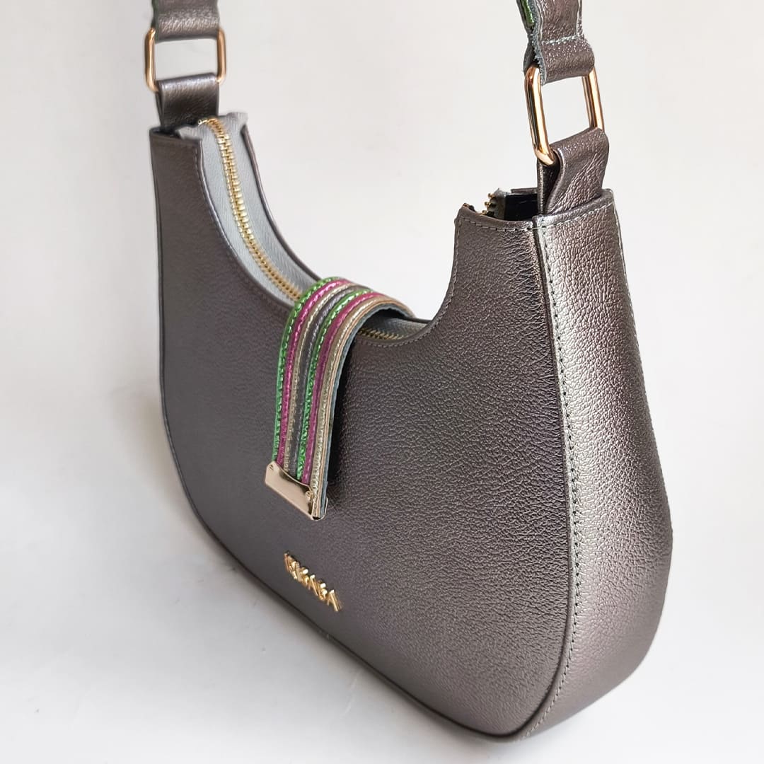 CARTERA IRIS PLATEADA