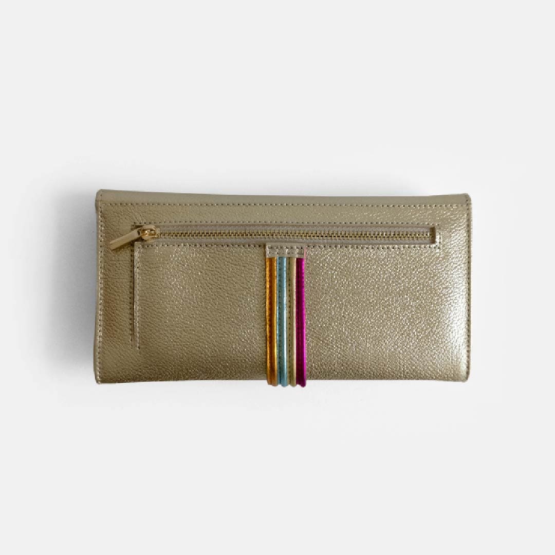 BILLETERA IRIS DORADA