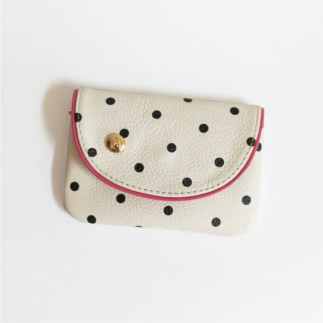 MONEDERO TARJETERO DOMENICA COLOR HUESO