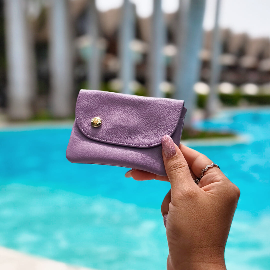 MONEDERO TARJETERO SERENA LILA