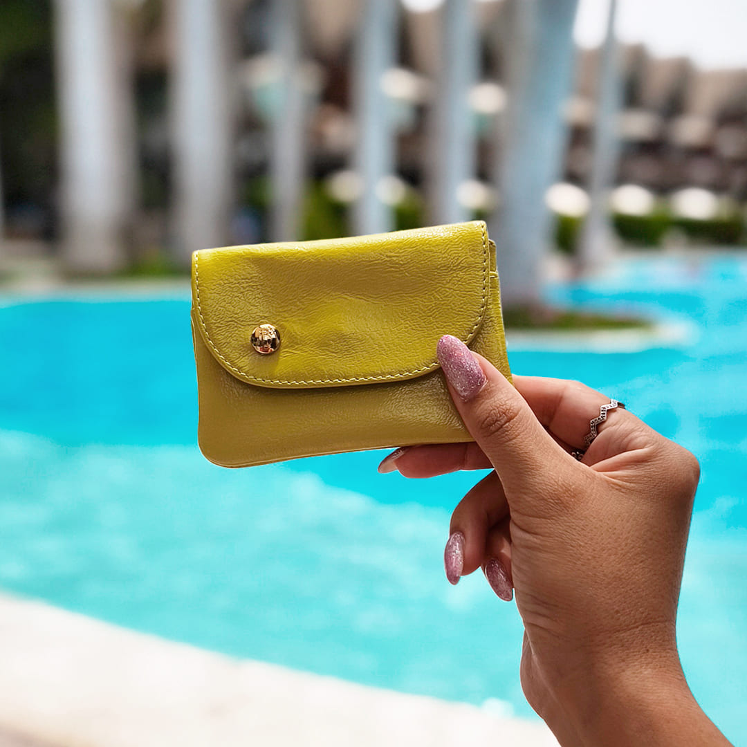 MONEDERO TARJETERO SERENA VERDE LIMON