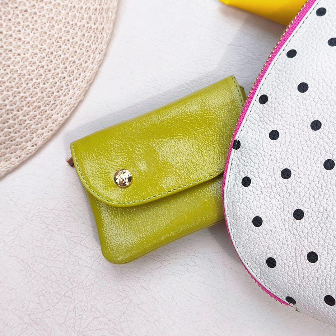 MONEDERO TARJETERO SERENA VERDE LIMON