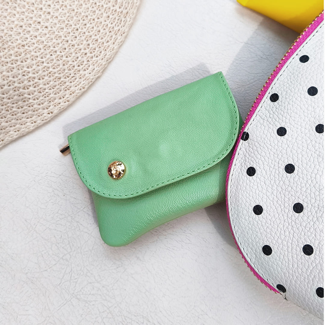 MONEDERO TARJETERO SERENA VERDE MENTA