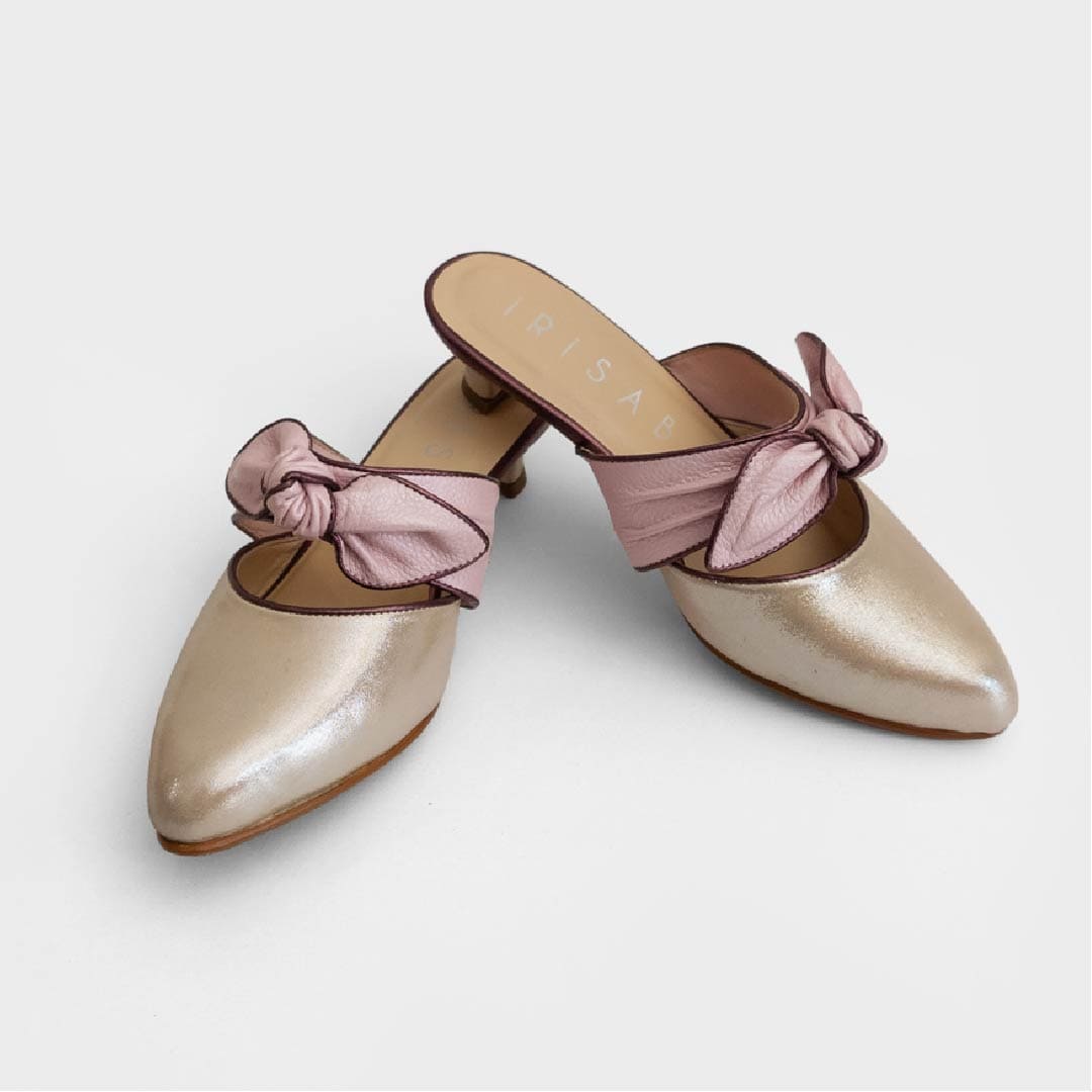 TACONES LIA CHAMPAGNE CON ROSA NACARADO