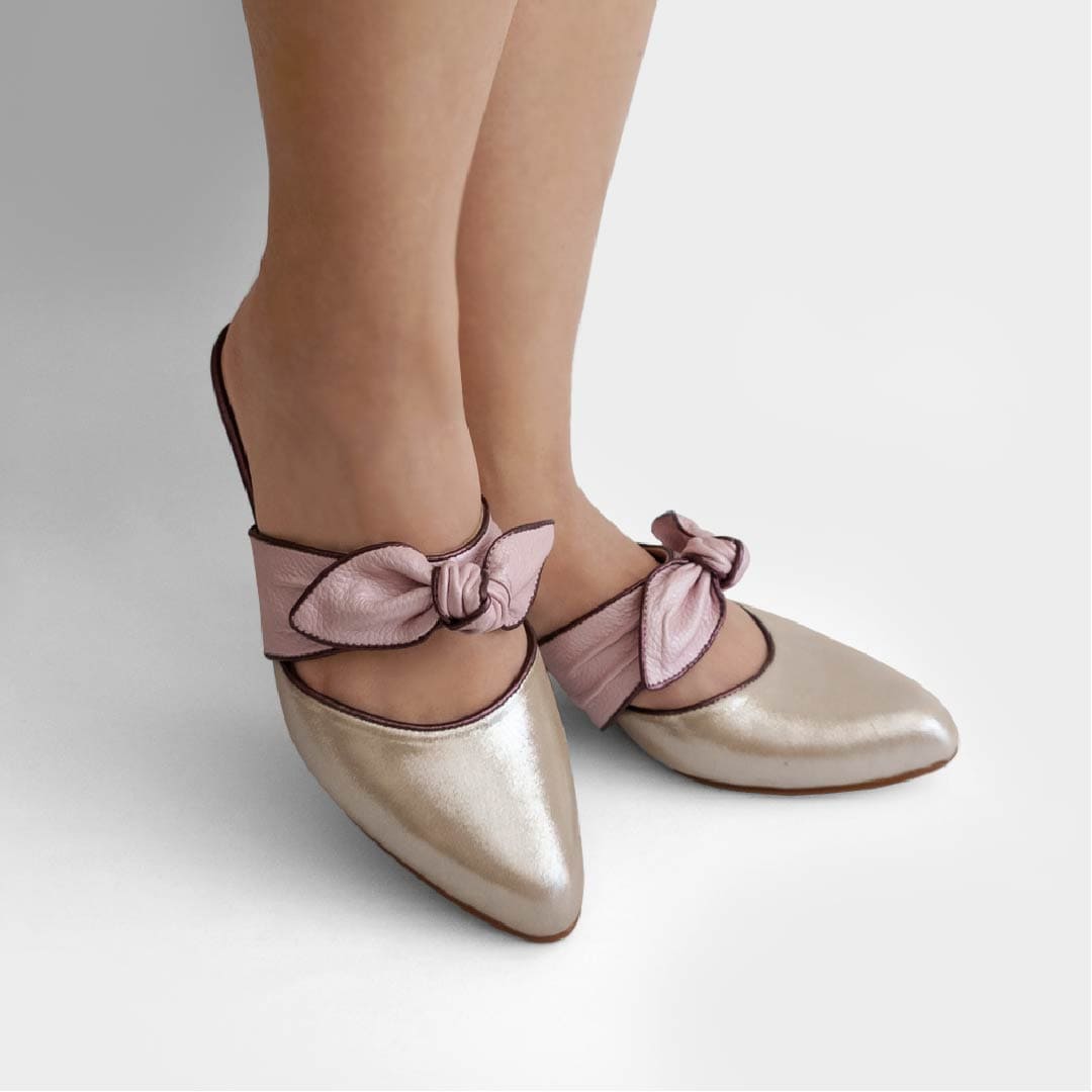 TACONES LIA CHAMPAGNE CON ROSA NACARADO