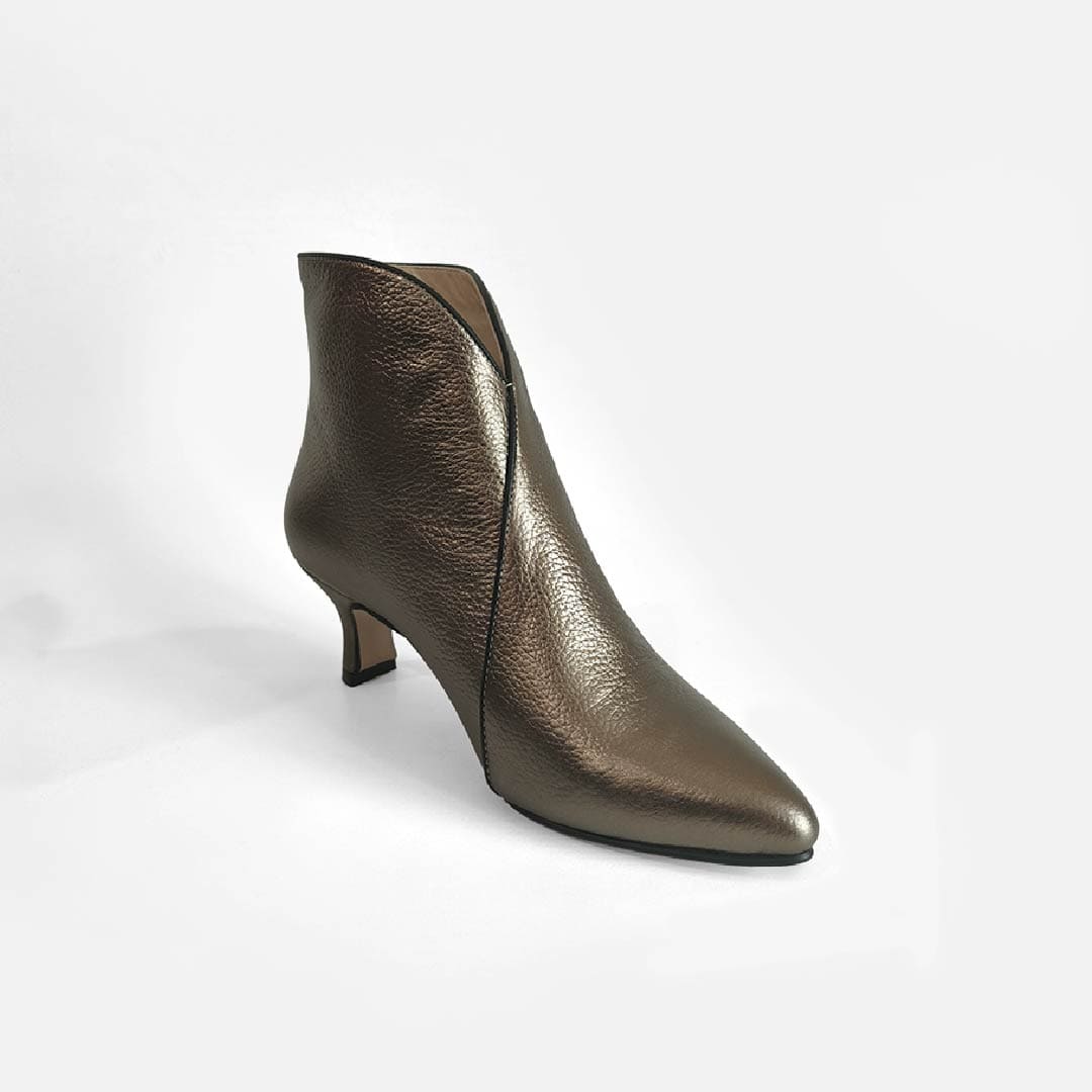BOTINES CATALINA PLATEADO PELTRE