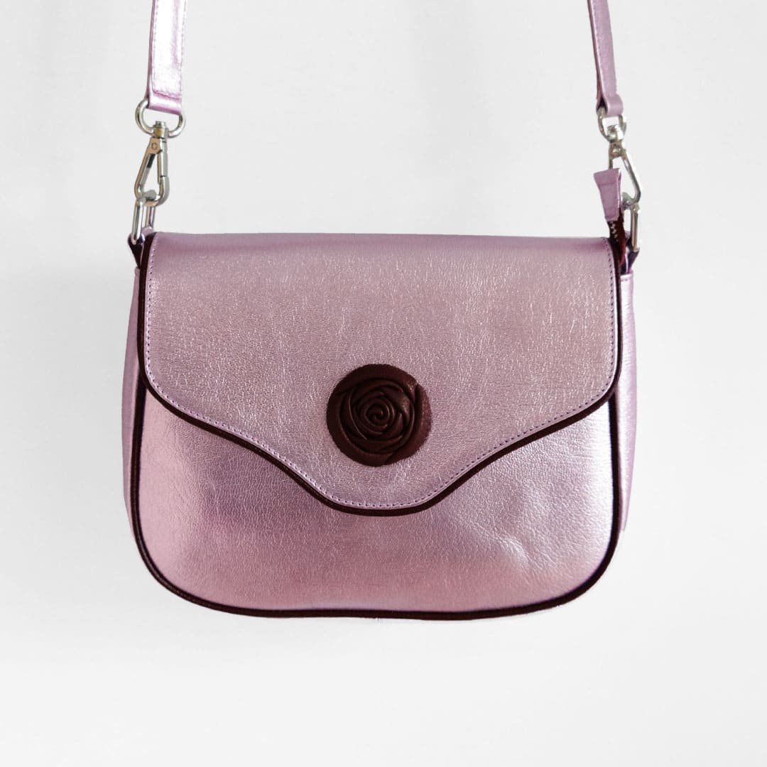 CARTERA ROSSETTA ROSADO METALIZADO