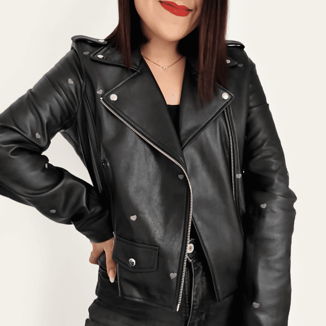 CASACA ANTONELLA CORAZONES GRIS