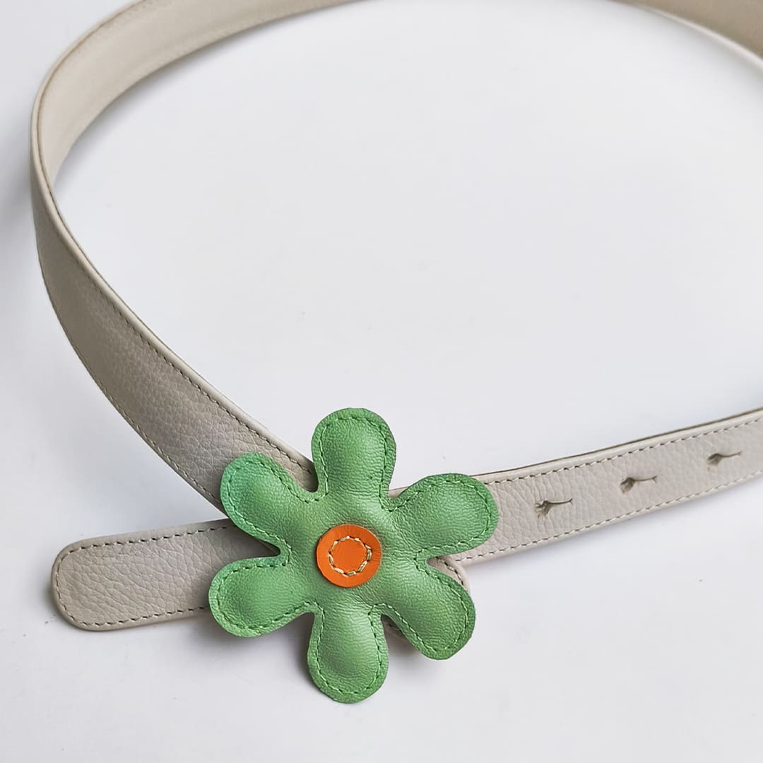 CINTURON DALIA VAINILLA C/ VERDE MENTA