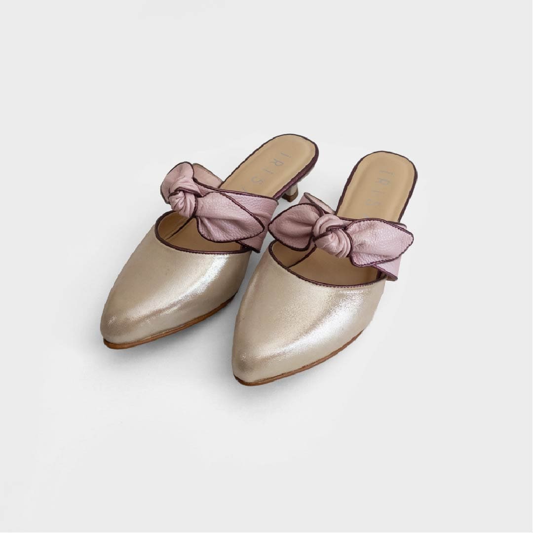 TACONES LIA CHAMPAGNE CON ROSA NACARADO