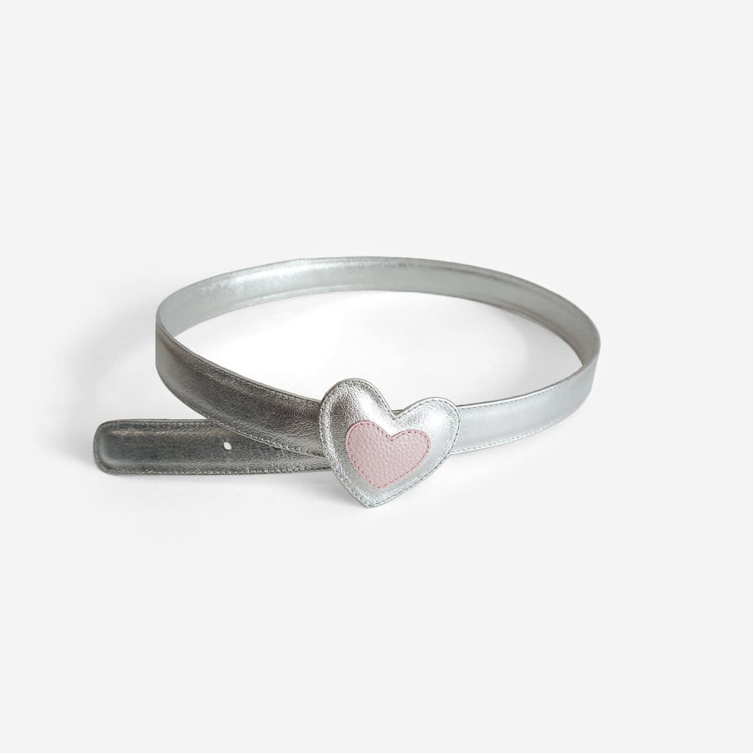 BROCHE CORAZON AMORETTE PLATEADO