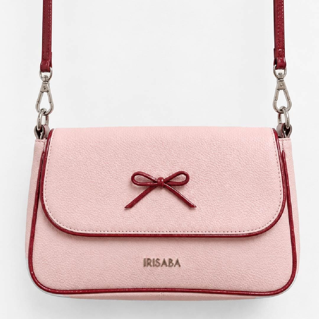 CARTERA JULIETTE ROSA CON ROJO
